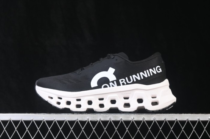 On Cloudmonster 3 Comfortable Anti-Slip Wear-Resistant Cushioned Running Shoes - 3MG10055668 Black White