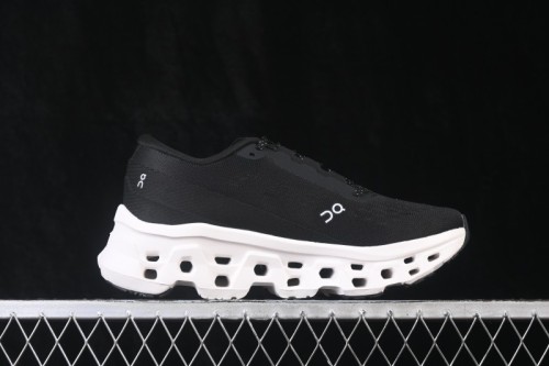 On Cloudmonster 3 Comfortable Anti-Slip Wear-Resistant Cushioned Running Shoes - 3MG10055668 Black White