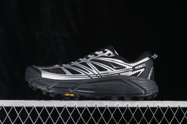 Hoka Mafate Speed 2 Trail Running Shoes with Lightweight Fresh Foam and Vibram Outsole - 1126851 BKSV