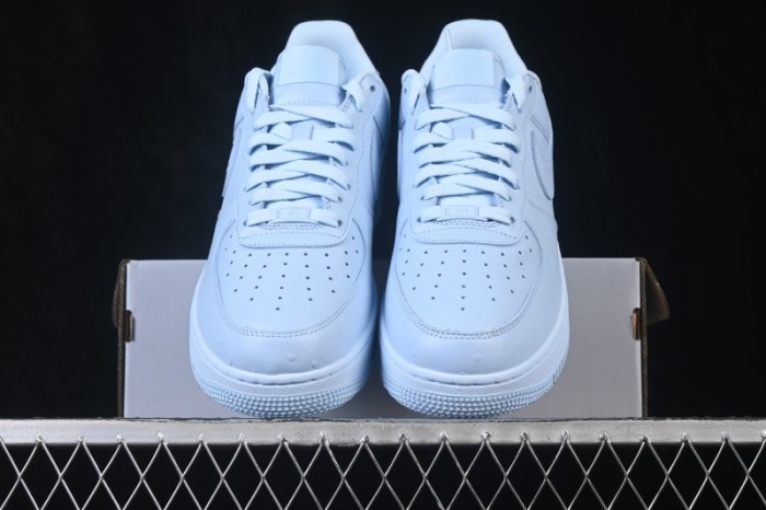 Nike Air Force 1 Low Travis Scott Cactus Jack Ice Blue Ostrich Leather Sneakers - JF7727-400