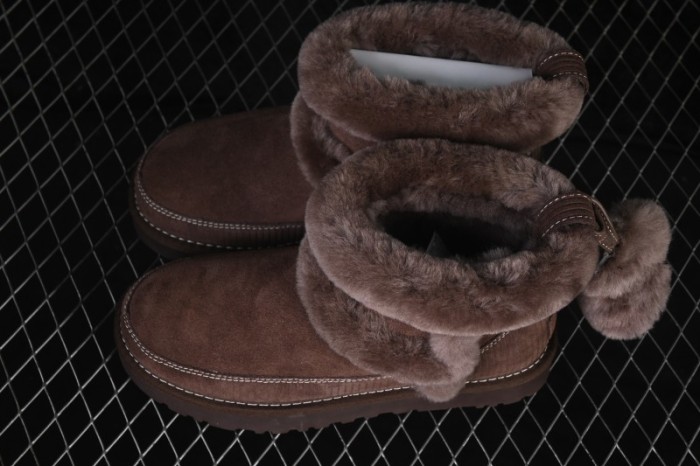 UGG Classic Novelty Cookie Suede Round Toe Slip-On Snow Boots - 1180434 BCDR