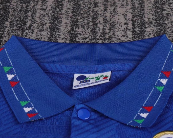 Retro Kids 1994 Italy Home Blue Jersey