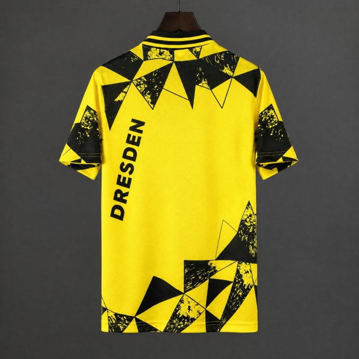 Retro 95/96 Dynamo Dresden Home Yellow Jersey