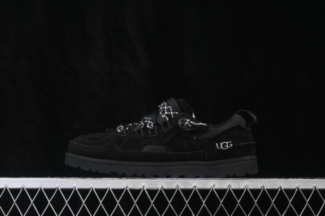 UGG Minimel Low Profile Sneaker Twinface Sheepskin Water-Resistant Casual Shoes - 1175301 BLK