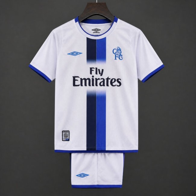 Retro Kids 03/05 Chelsea White Away Jersey