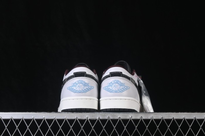 Air Jordan 1 Low OG Wine Red White Grey Low-Top Retro Cultural Basketball Shoes - IZ5846-101