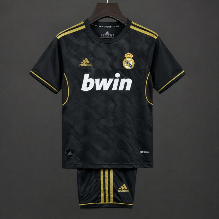 Retro Kids 11/12 Real Madrid Black Away Jersey