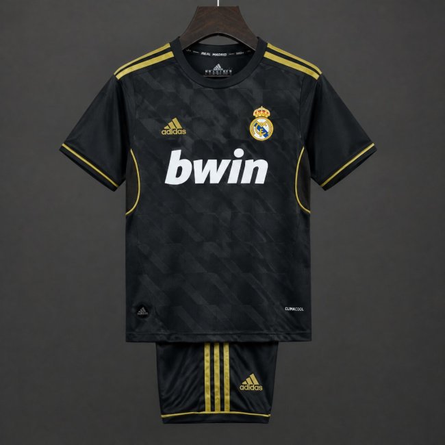 Retro Kids 11/12 Real Madrid Black Away Jersey