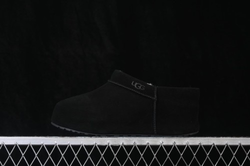 UGG Enwrap Clog Suede Comfort Low-Top Hidden Wedge Casual Lifestyle Shoes - 1180254 BLK