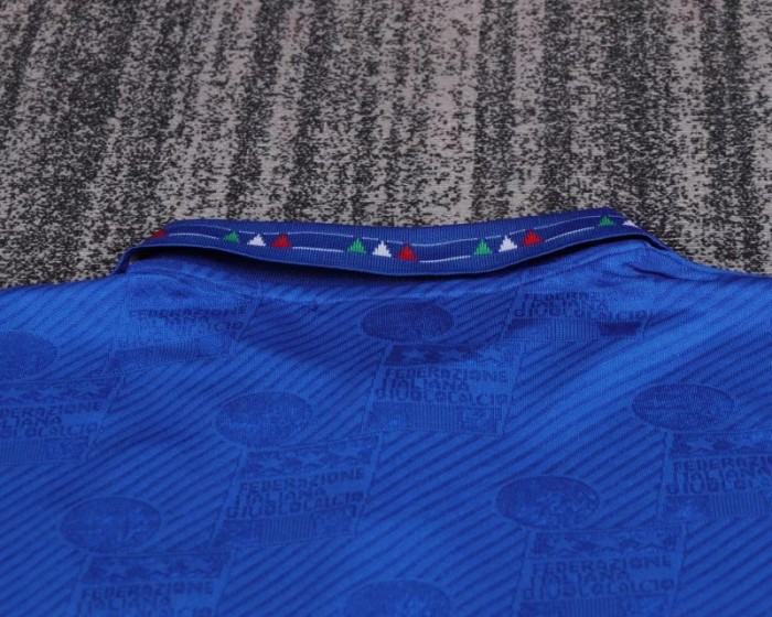Retro Kids 1994 Italy Home Blue Jersey
