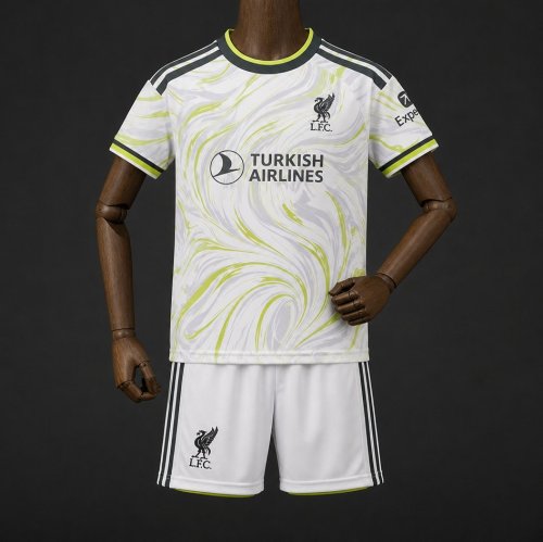 27/28 Kids Liverpool Third Green Jersey Kit