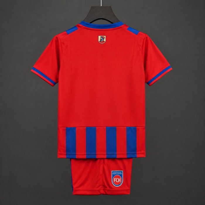 26/27 Kids Heidenheim Home Red Blue Jersey Kit