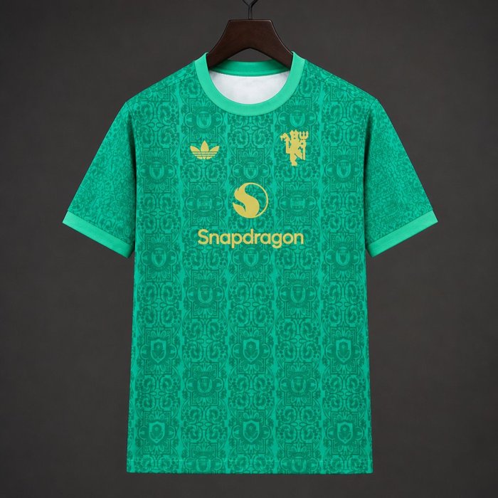 26/27 Manchester United Fourth Green Gold Pattern Jersey