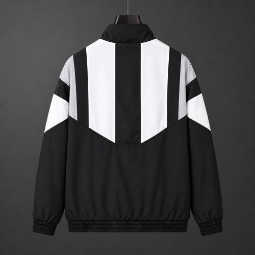 26/27 Juventus EQT Black White Full Zipper Windbreaker