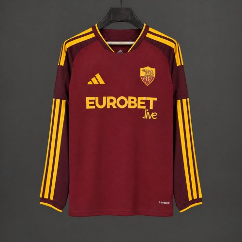 26/27 Roma Home Maroon Long Sleeve Jersey