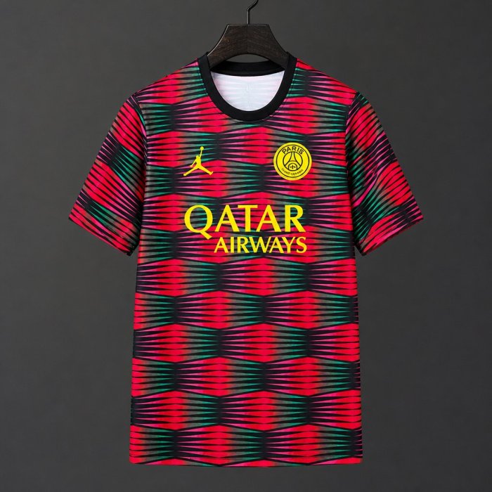 26/27 Paris Saint-Germain x Jordan Pre-Match Red Green Jersey