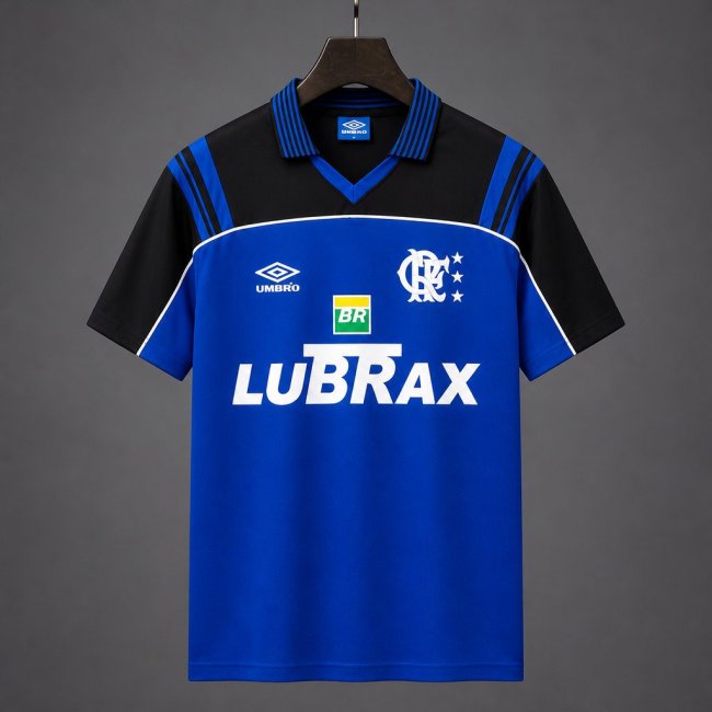 Retro 1999 Flamengo Goalkeeper Home Blue Jersey