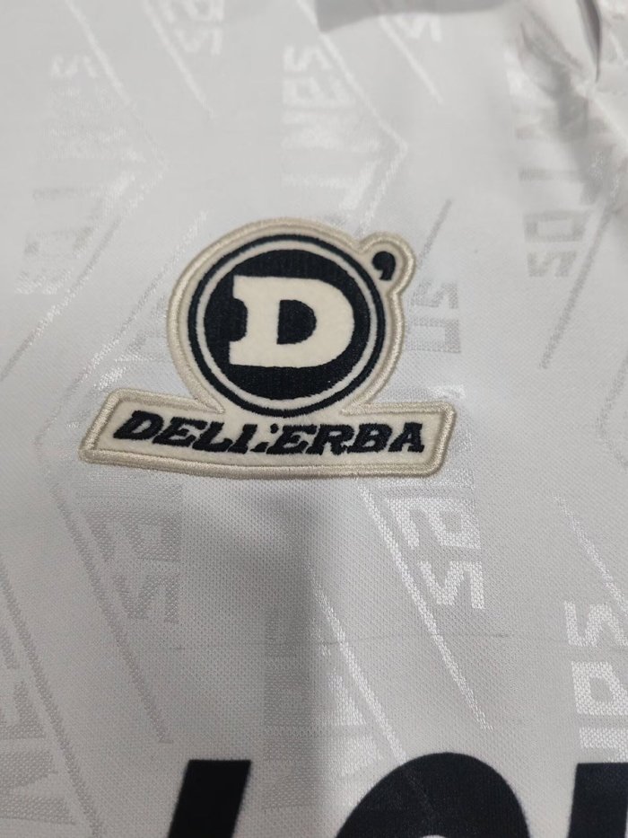 Retro 1994 Santos Pre-Season Home White Black Without Sponsor Jersey