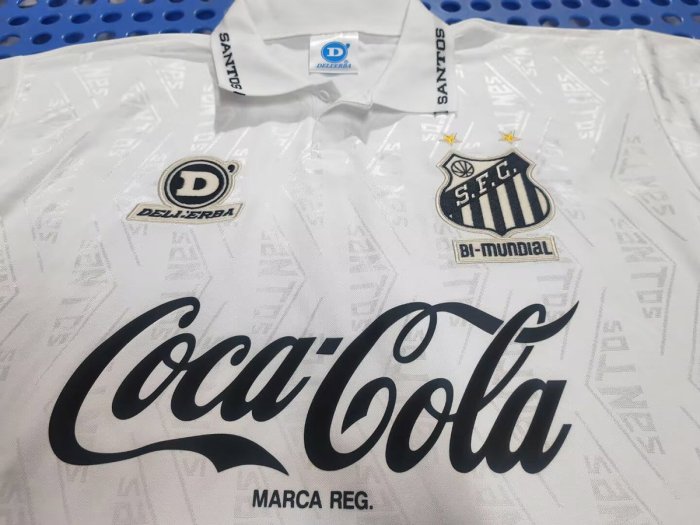 Retro 1993 Santos Home White Jersey