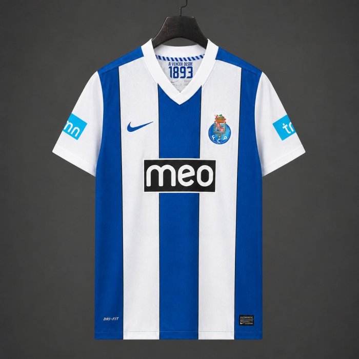 Retro 11/12 Porto Home Blue White Jersey