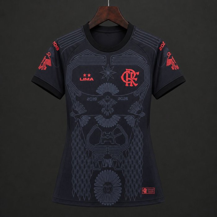 26/27 Women Flamengo Urubu de Lima Special Edition Black  Jersey