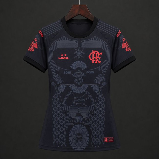 26/27 Women Flamengo Urubu de Lima Special Edition Black Jersey