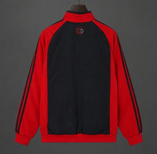 Retro 06/07 AC Milan Red Full Zipper Windbreaker