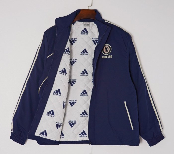 Retro 12/13 Chelsea Blue Full Zipper Windbreaker