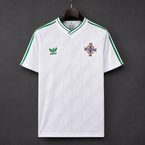 Retro 1986 Northern Ireland Away White Jersey