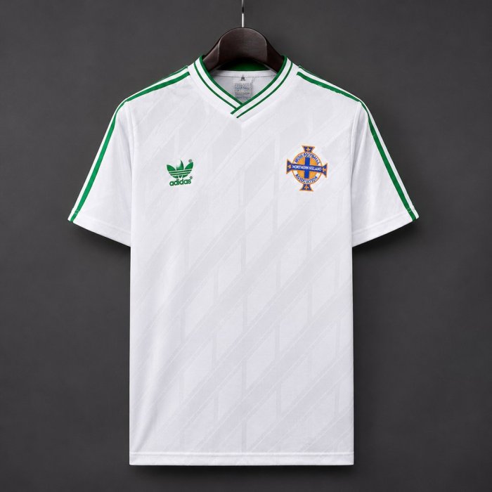 Retro 1986 Northern Ireland Away White Jersey