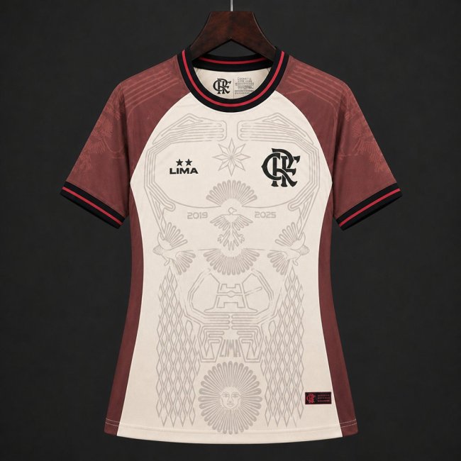 26/27 Women Flamengo Urubu de Lima Special Edition Brown Jersey