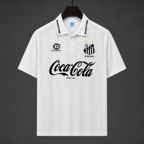 Retro 1993 Santos Home White Jersey