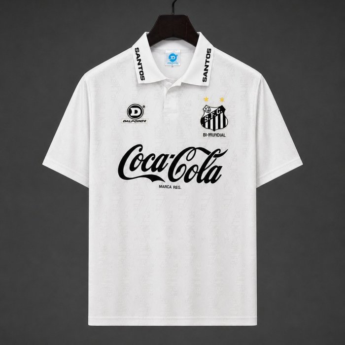 Retro 1993 Santos Home White Jersey