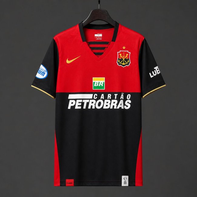 Retro 2008 Flamengo Third Red Black Jersey