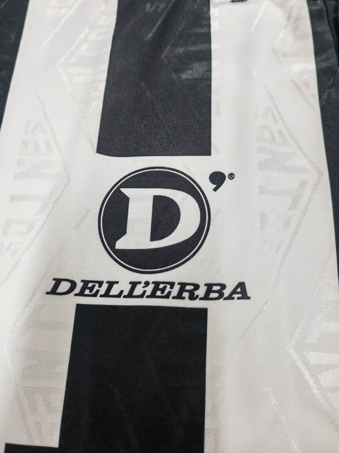 Retro 1994 Santos Away White Black Jersey
