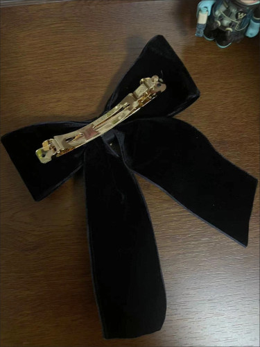 Double-sided velvet bow hair clip，J15-20