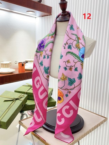 Cotton silk scarf, size 90x90cm, SF20-12