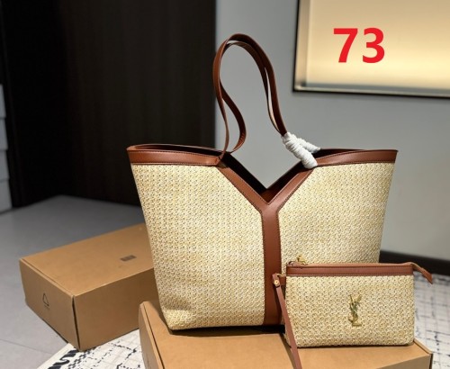 Split leather straw woven bag ,4A ,size 34x31cm,no box,  B80-73-74