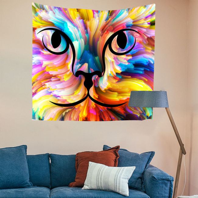 Chat Tapisserie Murale Colore Tenture Murale Decoration Murale Ins Style Chat Tapisserie Murale Colore Tenture Murale Decoration Murale Ins Style