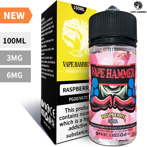 Raspberry Vape Juice Fruity Flavor Best E Liquid 100ml