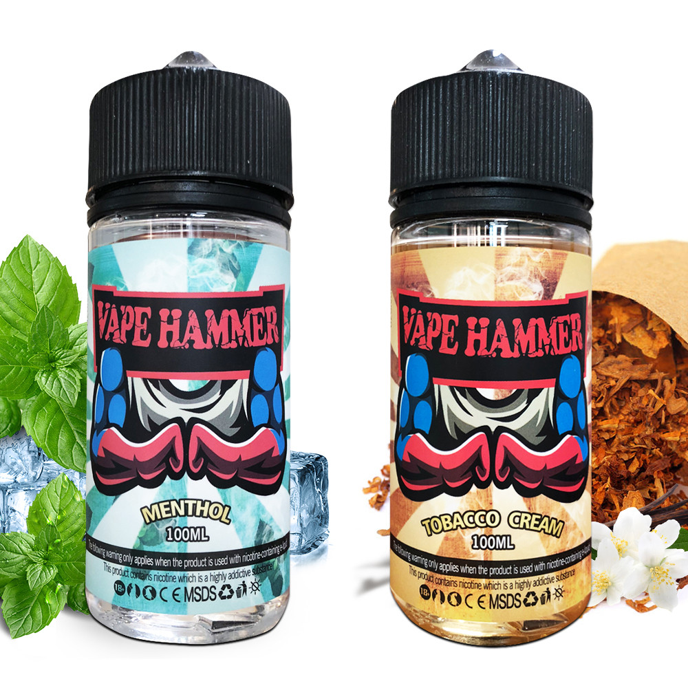 Hot Sale Cream Tobacco & Menthol E Liquid 100ml X 2 On Sale Vape Hammer