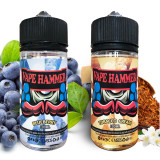 2x100ml E Vaping Liquid Pack Tobacco Cream & Blueberry Vape Juice
