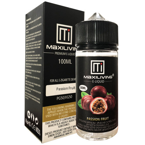 Maxiliving Passion Fruit Vape Juice E Liquid 100ml On Sale | Vape Hammer