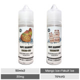 2 E-Liquid Pack Nicotine Salt Flavors Mango & Yakult Salt Nic 50ml