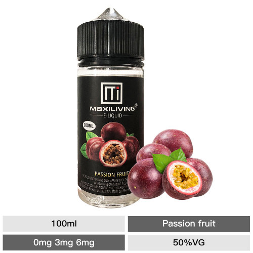 Maxiliving Vape Juice Passion Fruit E Liquid 100ml
