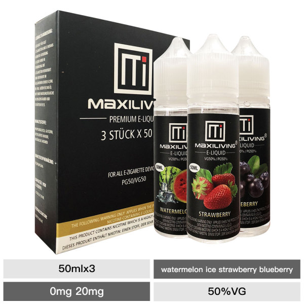 E Liquid Gift Bundle Maxiliving Nicotine Salts Summer Sale