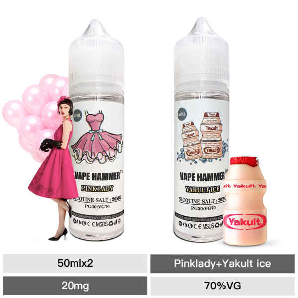 Hot Sale Vaping Juice Top Pinklady And Yakult Salt Nic Juice 50ml