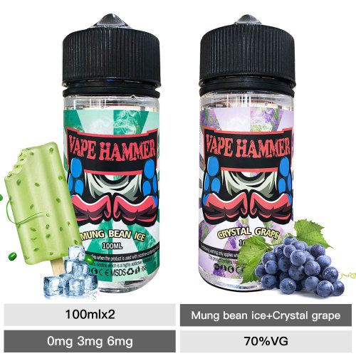Try Vape Juice Pack Mung Bean & Grape E-Liquid 100ml*2