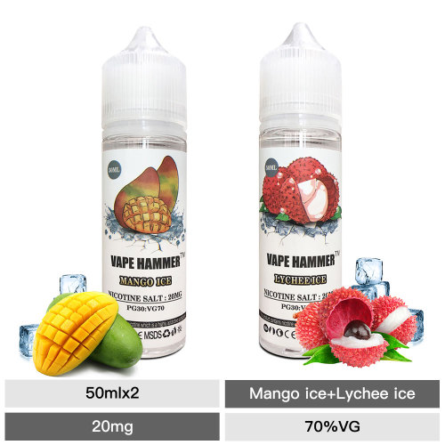 Fruity Juice Bundle 50ml Lychee & Mango Nic Salt Pack E-Liquid