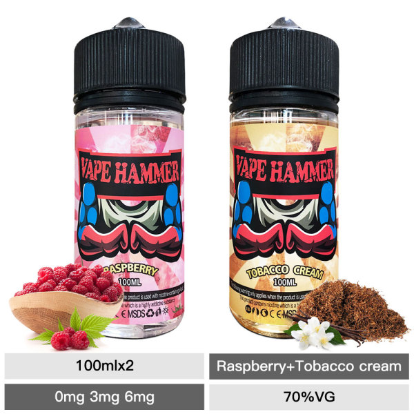 Cheap E Liquid Combo Pack Raspberry And Cream Tobacco E Liquid